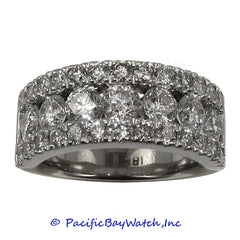 Ladies 18k White Gold Diamond Band