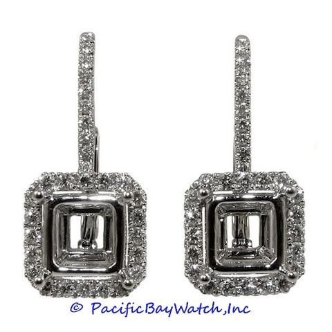 Ladies 18k White Gold Diamond Earrings