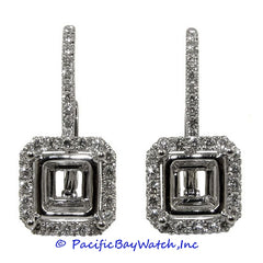 Ladies 18k White Gold Diamond Earrings