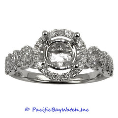 18K White Gold Ladies Diamond Ring Mounting