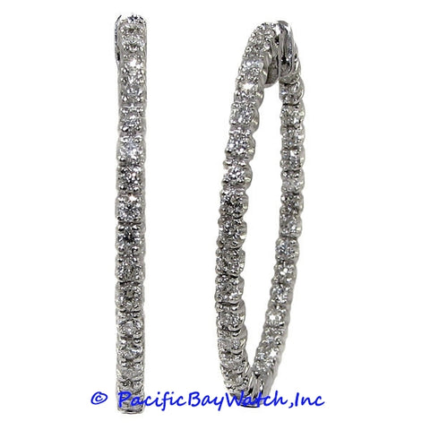 Ladies 18k White Gold Diamond Earrings