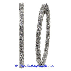 Ladies 18k White Gold Diamond Earrings