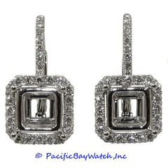 Ladies 18k White Gold Diamond Earrings