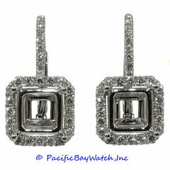 Ladies 18k White Gold Diamond Earrings