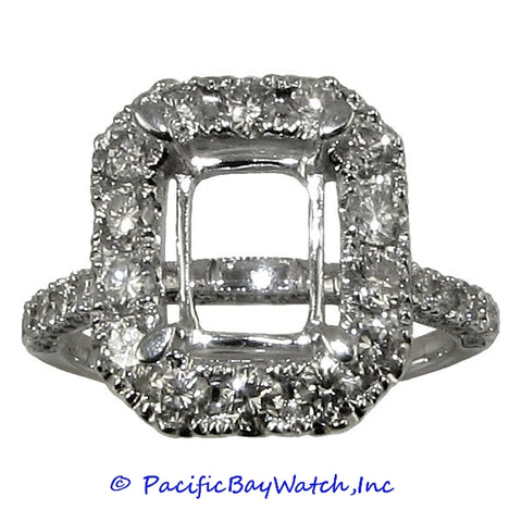 18K White Gold Ladies Diamond Ring Mounting