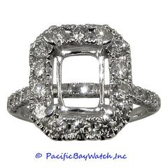 18K White Gold Ladies Diamond Ring Mounting