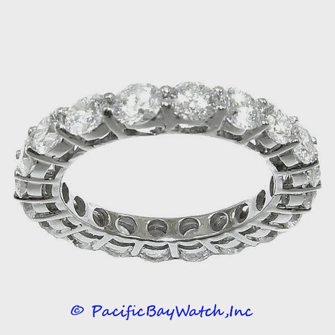 Ladies Eternity Diamond Band White Gold