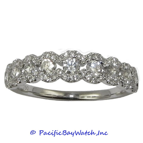 Ladies 18K White Gold Diamond Band