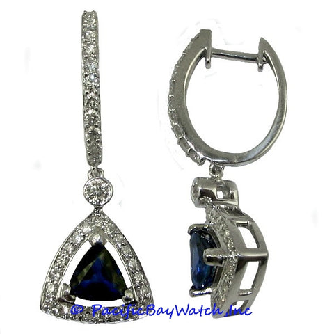 Ladies 18k White Gold Diamond Earrings
