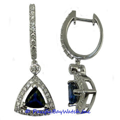 Ladies 18k White Gold Diamond Earrings