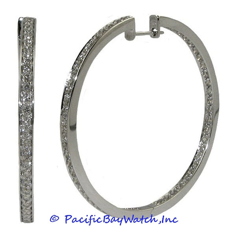 Ladies 18k White Gold Diamond Earrings