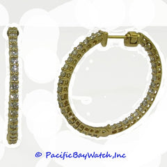 Ladies 18k Yellow Gold Diamond Earrings