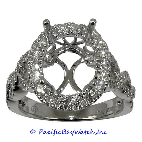 18K White Gold Ladies Diamond Ring Mounting