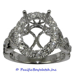18K White Gold Ladies Diamond Ring Mounting
