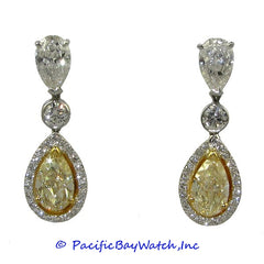 Ladies 18k White Gold Diamond Earrings