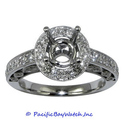 18K White Gold Ladies Diamond Ring Mounting
