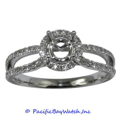 18K White Gold Ladies Diamond Ring Mounting