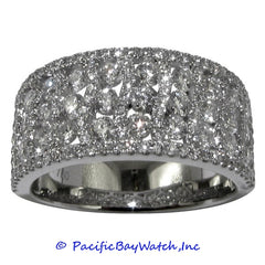 Ladies 18k White Gold Diamond Band