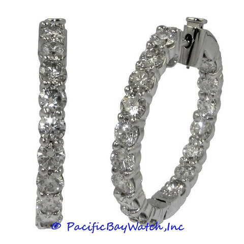 Ladies 18k White Gold Diamond Earrings