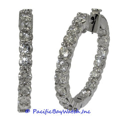 Ladies 18k White Gold Diamond Earrings