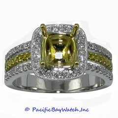 18K White Gold Ladies Diamond Ring Mounting