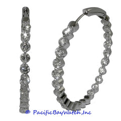 Ladies 18k White Gold Diamond Earrings