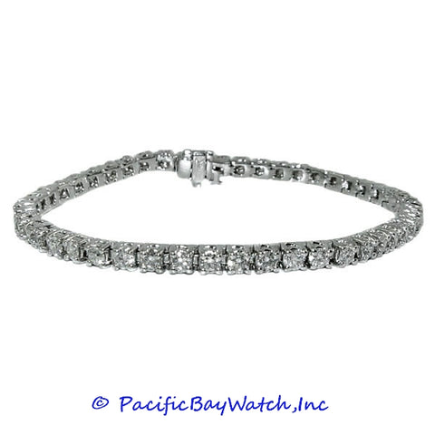 Ladies 14K White Gold Diamond Bracelet