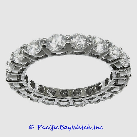 Ladies Eternity Diamond Band White Gold