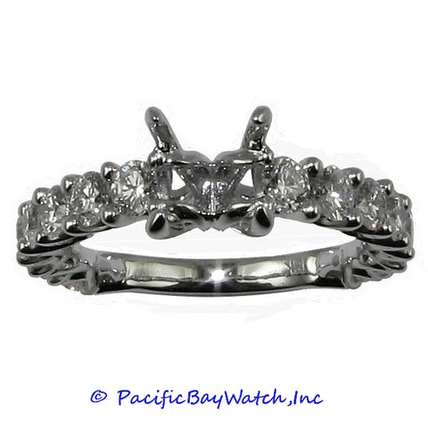18K White Gold Ladies Diamond Ring Mounting