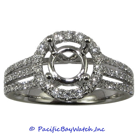 18K White Gold Ladies Diamond Ring Mounting
