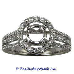 18K White Gold Ladies Diamond Ring Mounting