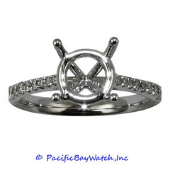 18K White Gold Ladies Diamond Ring Mounting