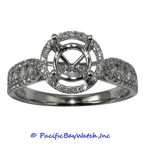 18K White Gold Ladies Diamond Ring Mounting
