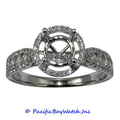 18K White Gold Ladies Diamond Ring Mounting