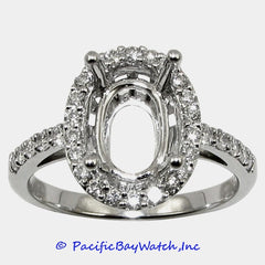 18K White Gold Ladies Diamond Ring Mounting