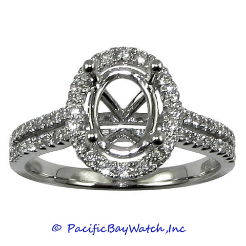 18K White Gold Ladies Diamond Ring Mounting