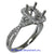 18K White Gold Ladies Diamond Ring Mounting