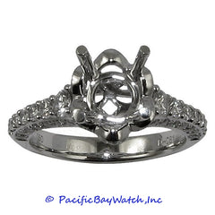 18K White Gold Ladies Diamond Ring Mounting