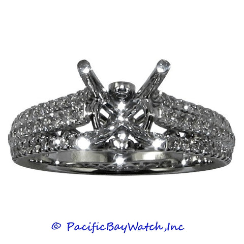 18K White Gold Ladies Diamond Ring Mounting