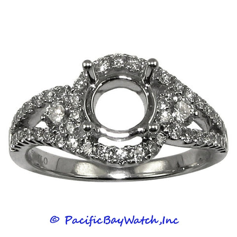 18K White Gold Ladies Diamond Ring Mounting