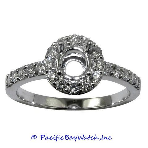 18K White Gold Ladies Diamond Ring Mounting