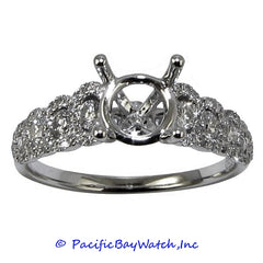 18K White Gold Ladies Diamond Ring Mounting