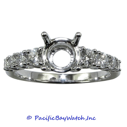 18K White Gold Ladies Diamond Ring Mounting