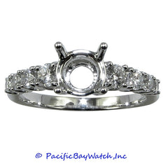 18K White Gold Ladies Diamond Ring Mounting