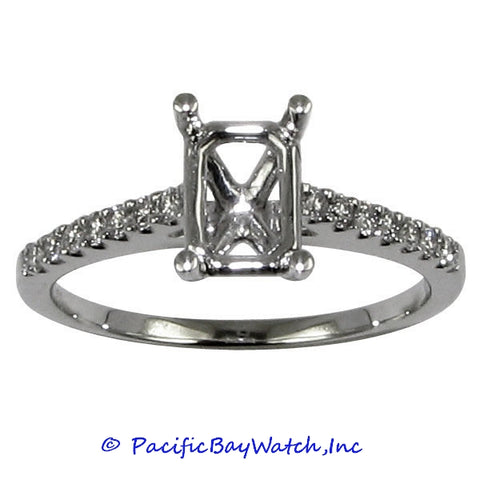 18K White Gold Ladies Diamond Ring Mounting