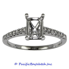 18K White Gold Ladies Diamond Ring Mounting