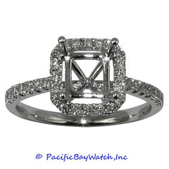 18K White Gold Ladies Diamond Ring Mounting