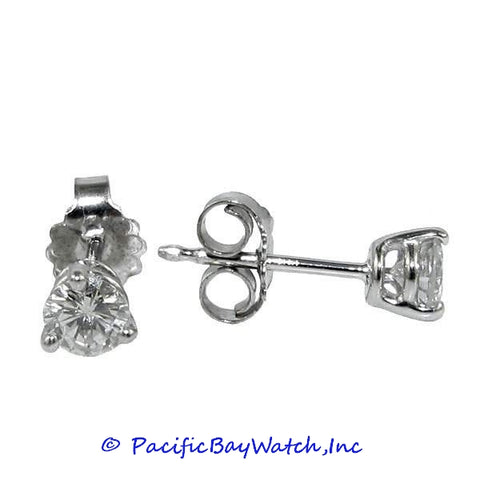 Ladies White Gold Stud Diamond Earrings 1.11ct. T.W.