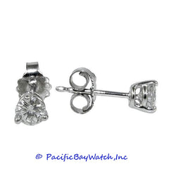 Ladies White Gold Stud Diamond Earrings 1.11ct. T.W.