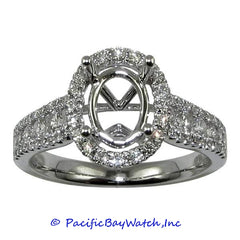 18K White Gold Ladies Diamond Ring Mounting